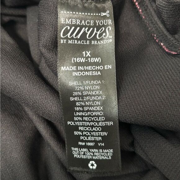 Embrace Your Curves By Miracle Brands Vanessa V-Nevk One-Piece Swimsuit 16W/18W - Picture 7 of 9